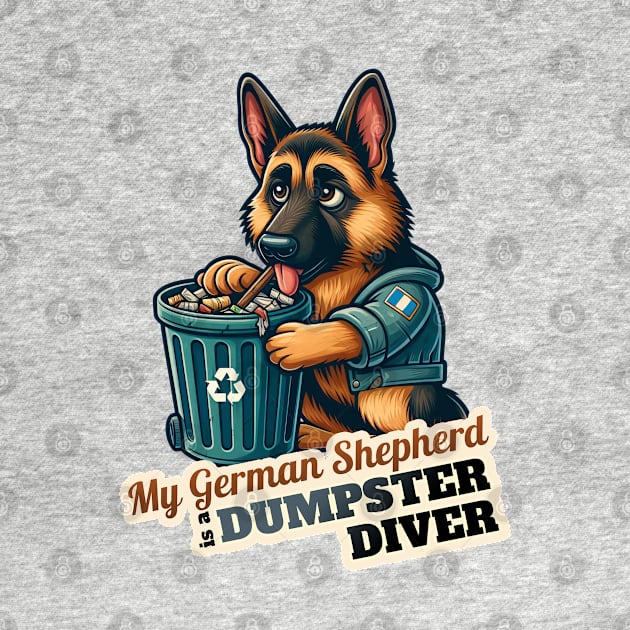 German Shepherd Trashman by k9-tee